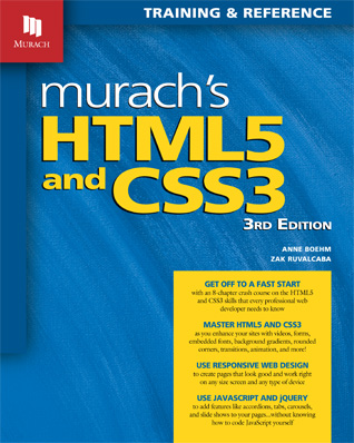 Murach's HTML5 and CSS3 (3rd Edition)